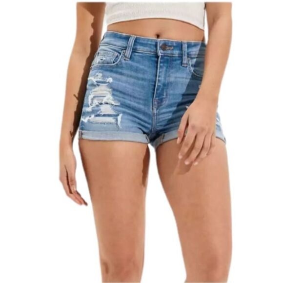 American Eagle Hi-Rise Shortie Jean Shorts - Picture 1 of 5
